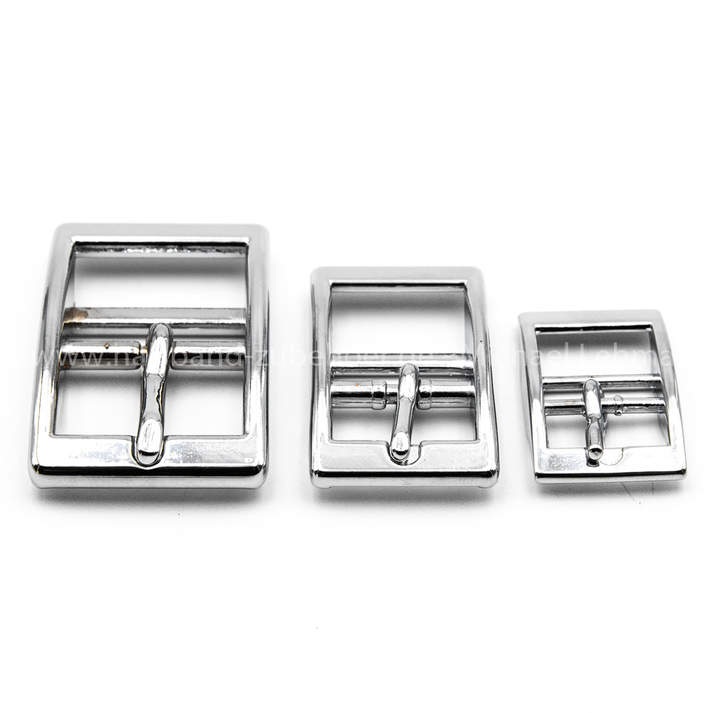 double bar buckle chrome