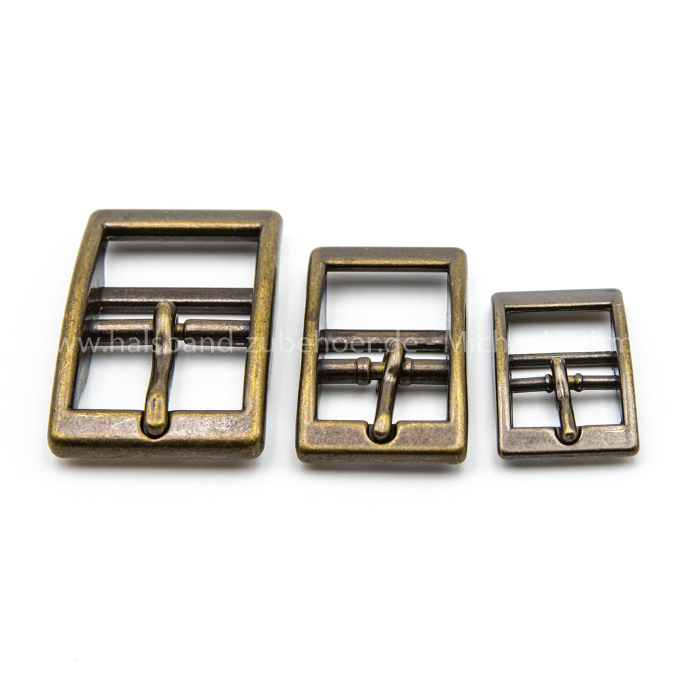Doppelstegschnalle Antik Bronze