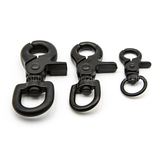 Scherenkarabiner Schwarz Matt