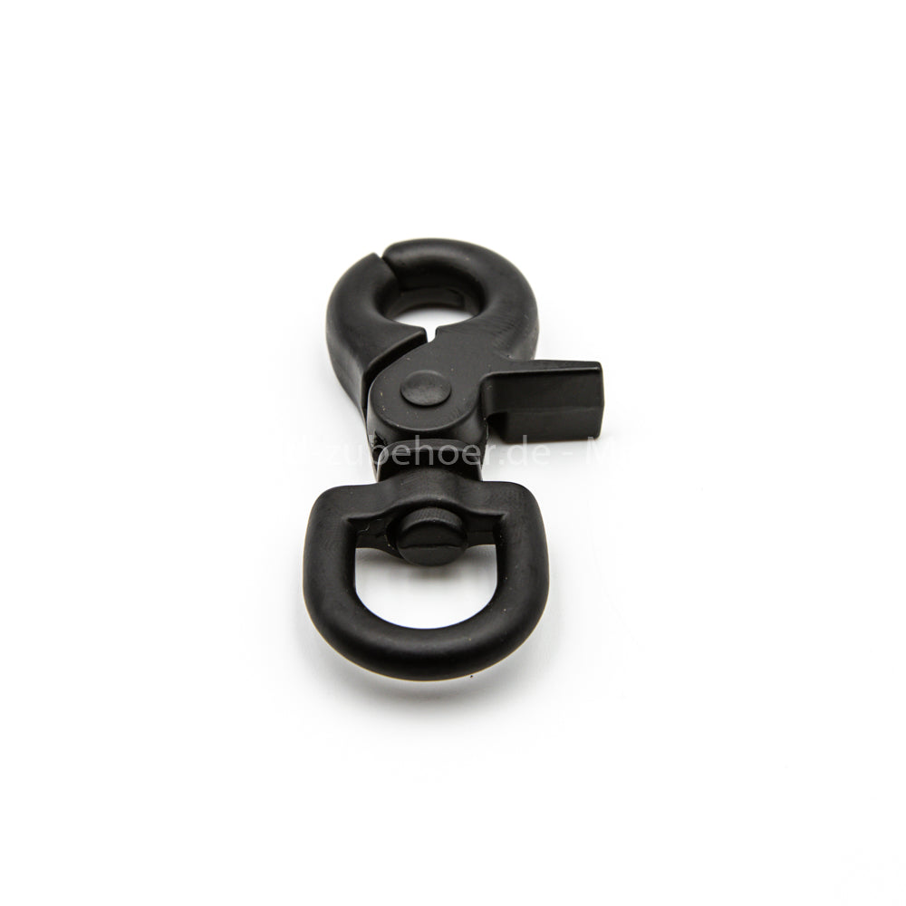 Scherenkarabiner Schwarz Matt