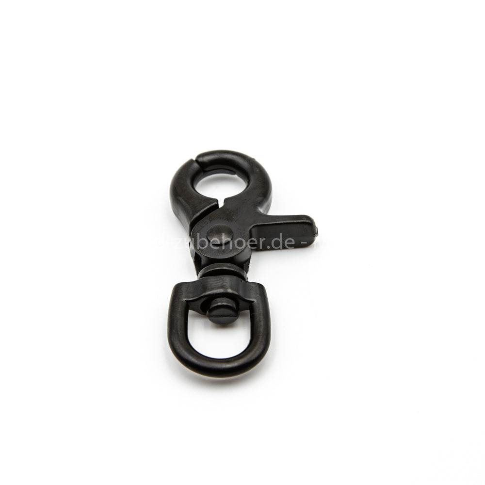 Scherenkarabiner Schwarz Matt
