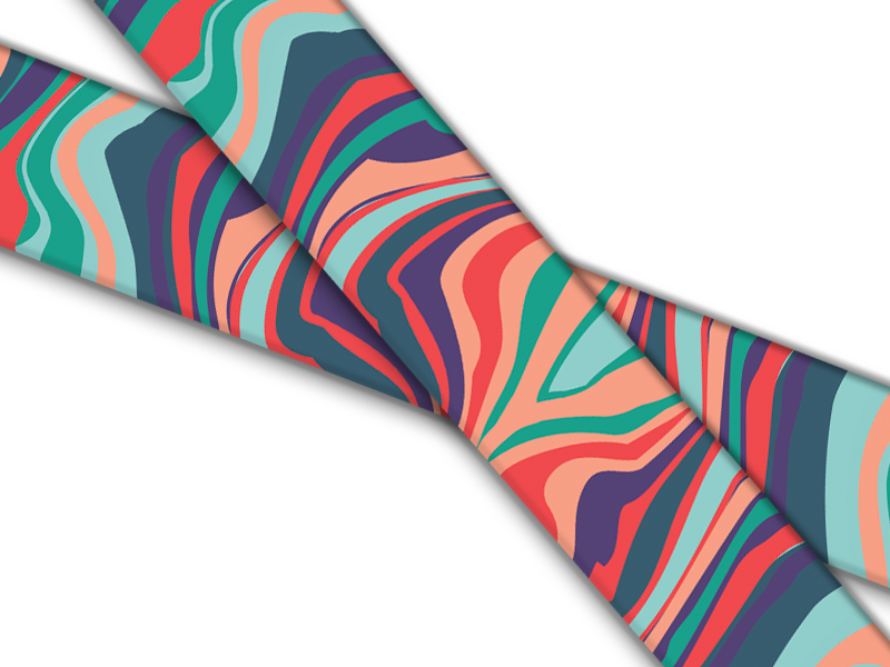 Biothane® with UV print (US import) Marbled-Paint