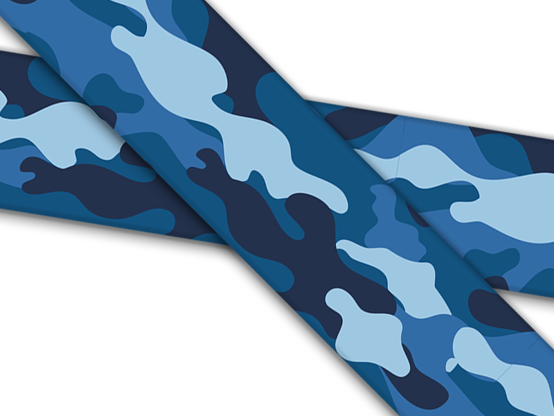 Biothane® with UV print (US import) Military-Camo-Blue