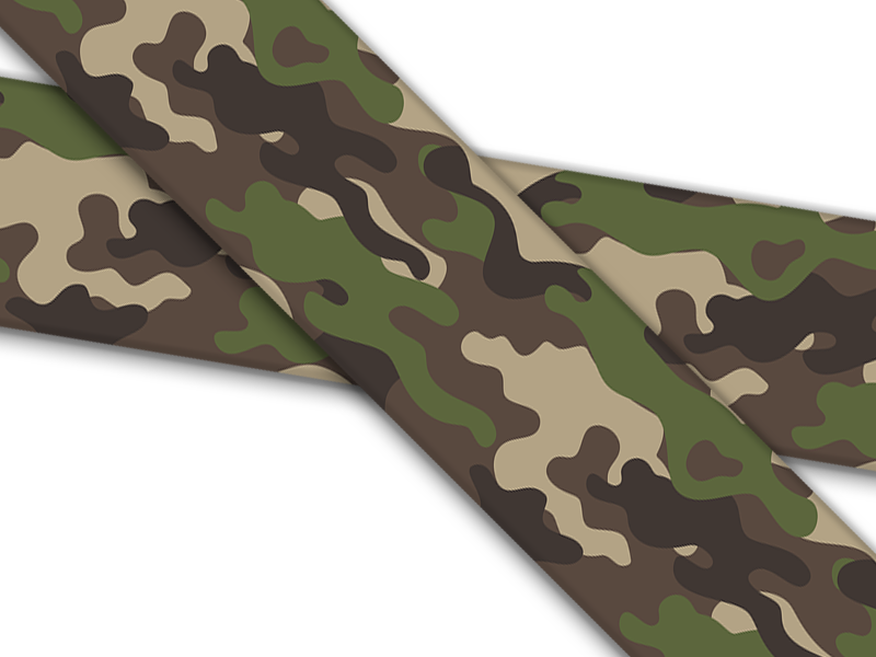 Biothane® avec impression UV (importation américaine) Military Camo Brown
