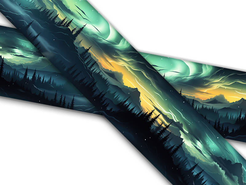 Biothane® with UV print (US import) Moody-Sunset