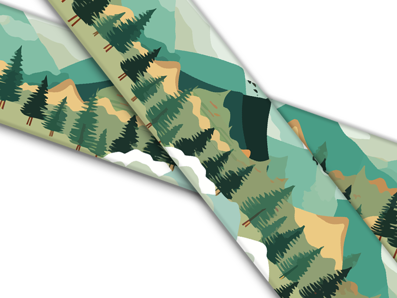 Biothane® con impresión UV "Mountainscape"