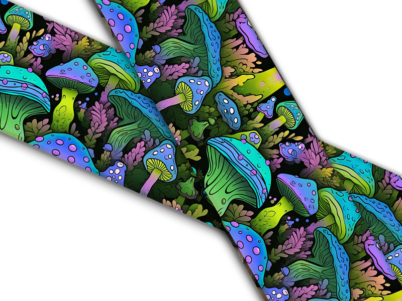 Biothane® with UV print (US import) Mushroom-Forest