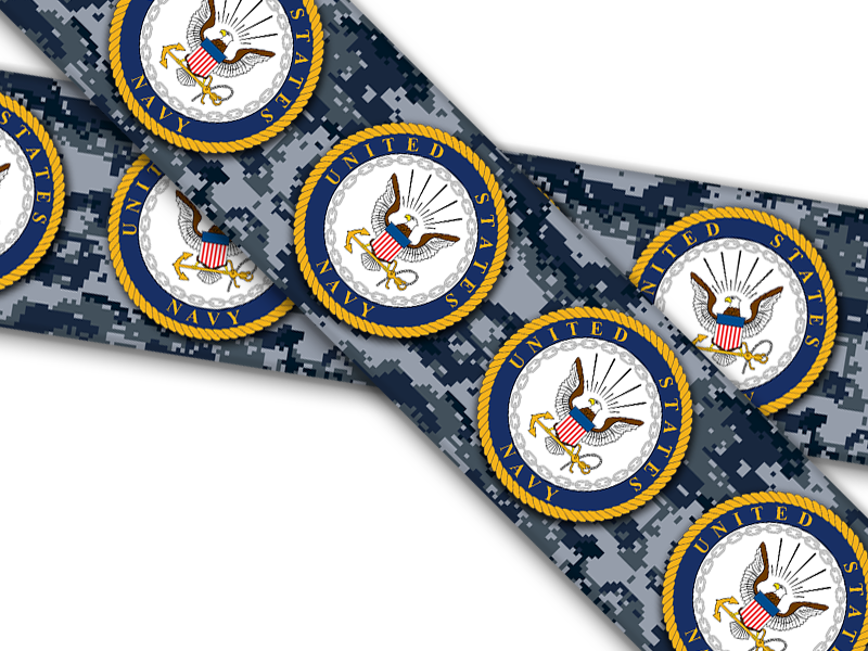 Biothane® mit UV Druck (US Import) Navy Emblems