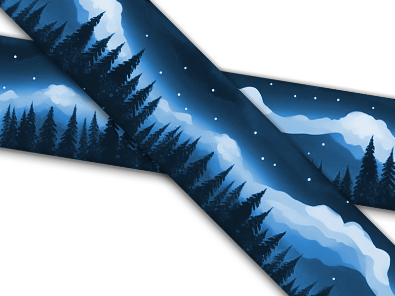 Biothane® with UV print (US import) Northern Lights Purple
