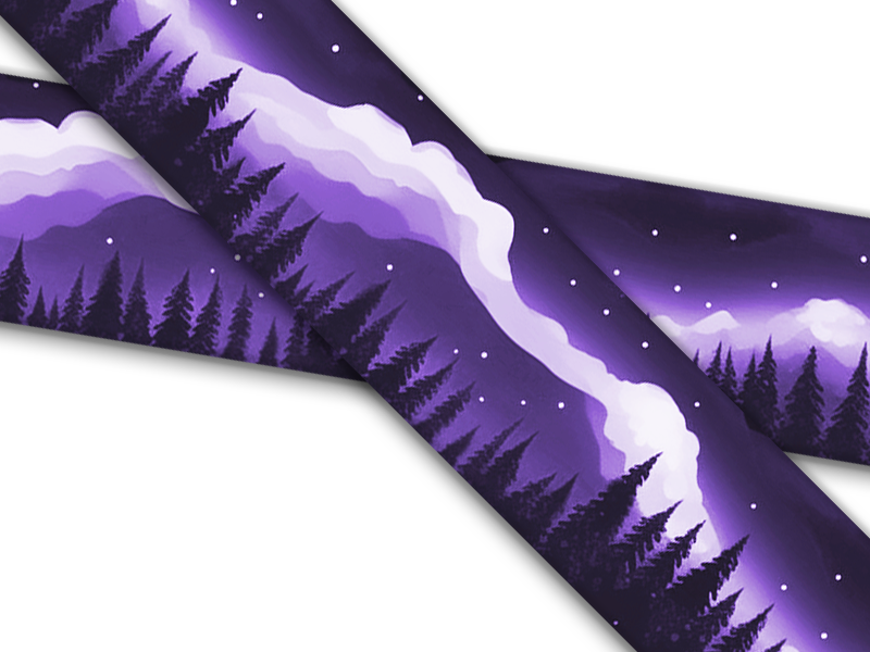 Biothane® with UV print (US import) Northern Lights Purple