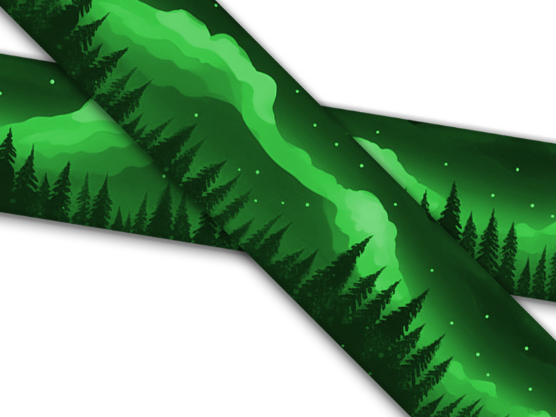 Biothane® with UV print (US import) Northern Lights Purple