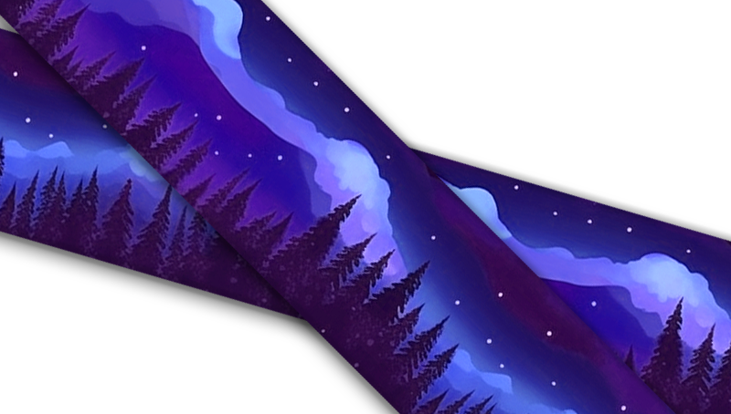 Biothane® con impresión UV "Northern Lights Purple"
