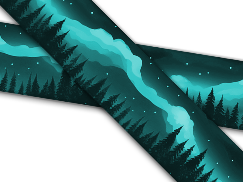 Biothane® with UV print (US import) Northern Lights Purple