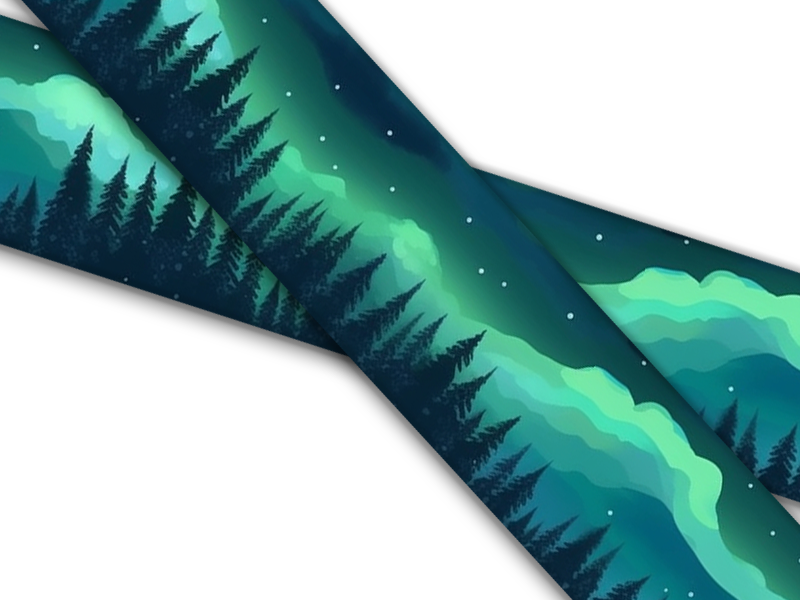 Biothane® with UV print (US import) Northern Lights