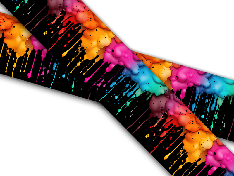 Biothane® with UV print (US import) Paint-Drips-Black