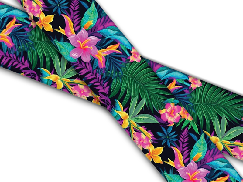 Biothane® with UV print (US import) Paradise-Flowers