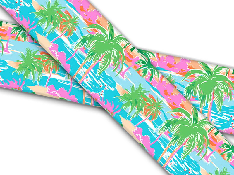 Biothane® with UV print (US import) Pastel-Tropics