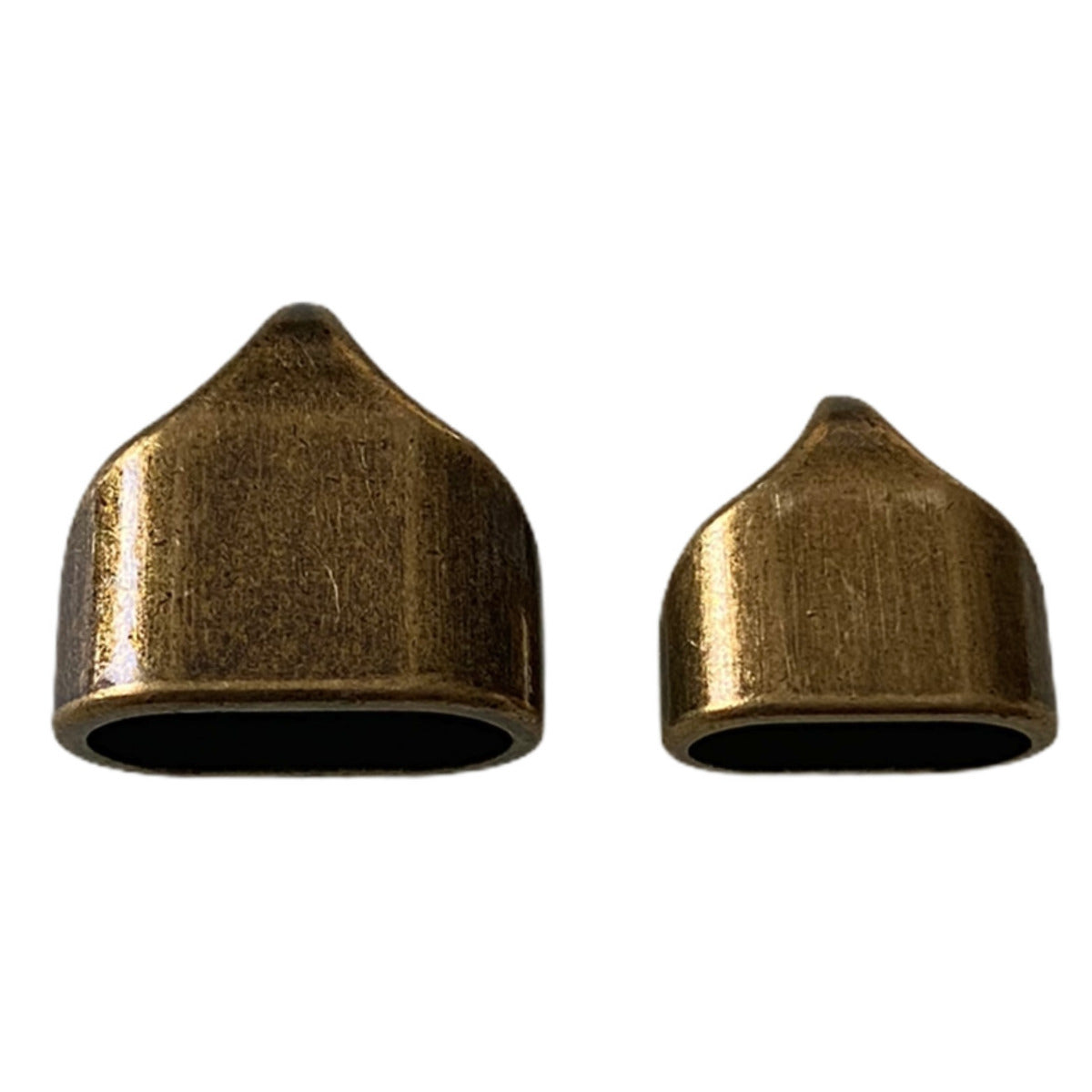 Doppelendkappe Antik Messing