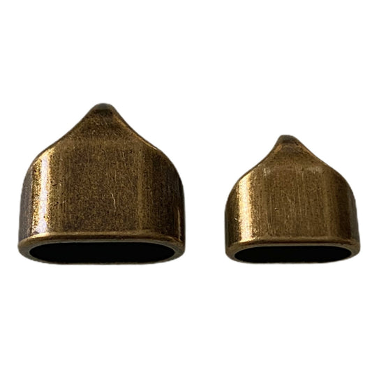 Doppio tappo terminale in ottone anticato