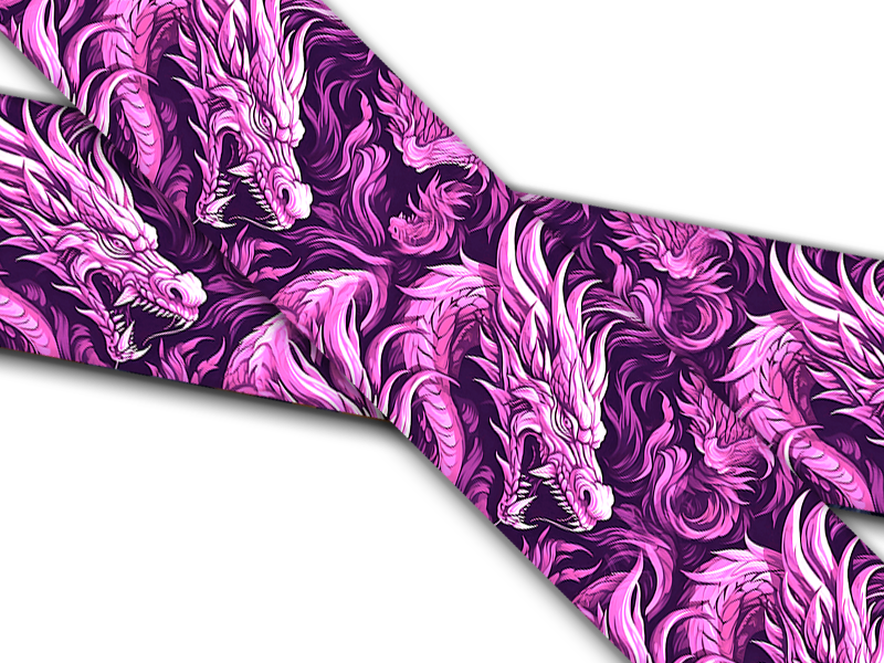 Biothane® mit UV Druck (US Import) Pink-Dragons
