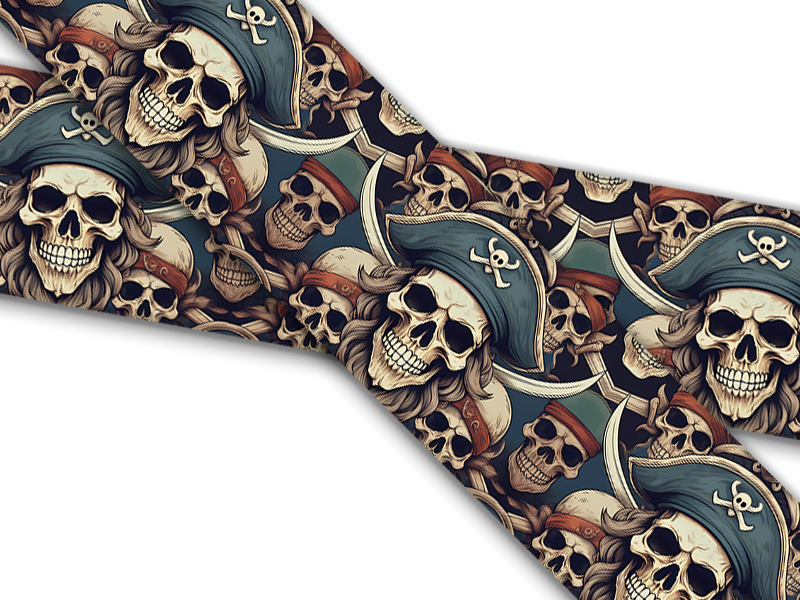 Biothane® mit UV Druck (US Import) Pirate-Skulls