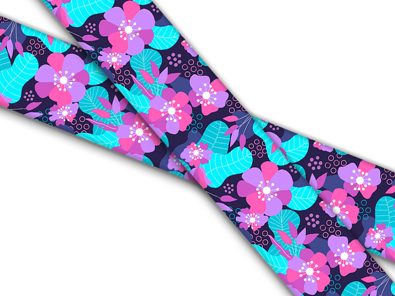 Biothane® with UV print (US import) Plumeria