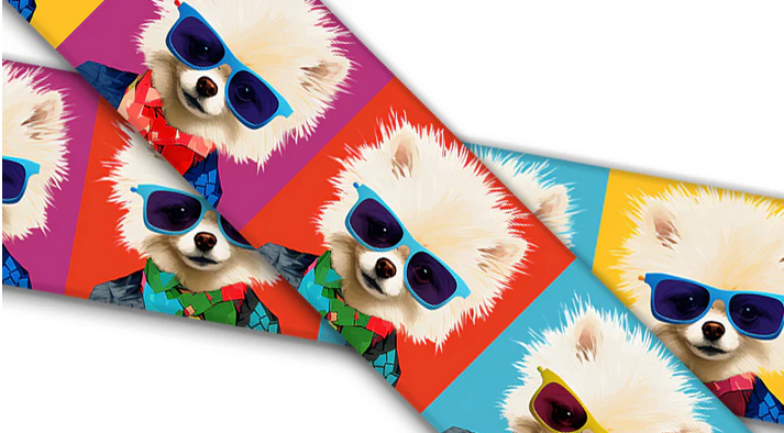 Biothane® mit UV Druck (US Import) Pomeranian Warhol