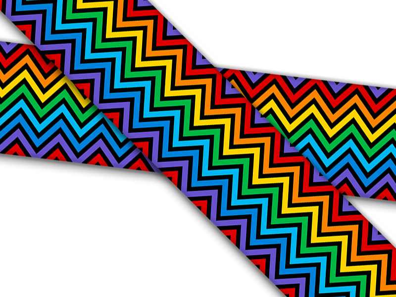 Biothane® mit UV Druck (US Import) Pride-Chevron