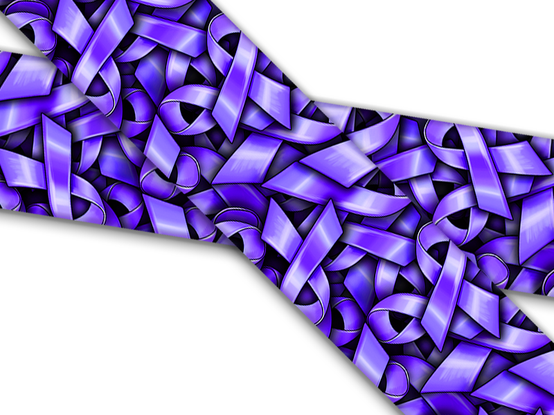 Biothane® avec impression UV (importation américaine) Purple Awareness