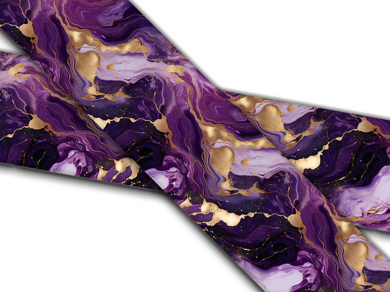 Biothane® mit UV Druck (US Import) Purple & Gold Marble