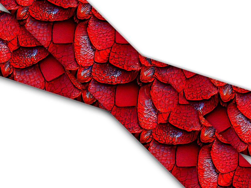 Biothane® avec impression UV (importation américaine) Reptile Armor Crimson