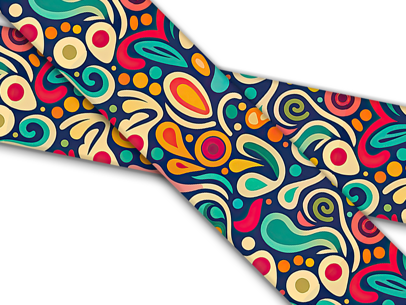 Biothane® mit UV Druck (US Import) Retro-Doodles