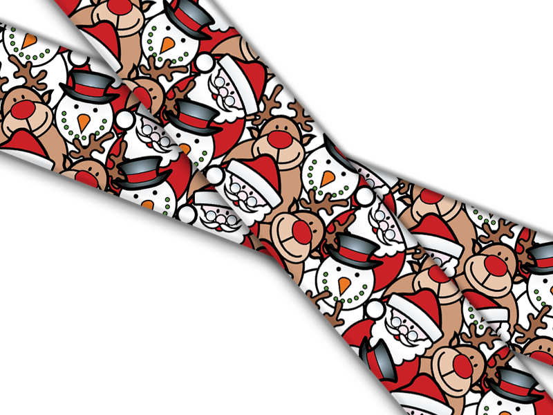Biothane® with UV print "Santa and Friends"