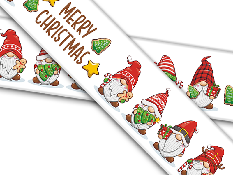 Biothane® con stampa UV (importazione dagli Stati Uniti) Gnomi di Babbo Natale