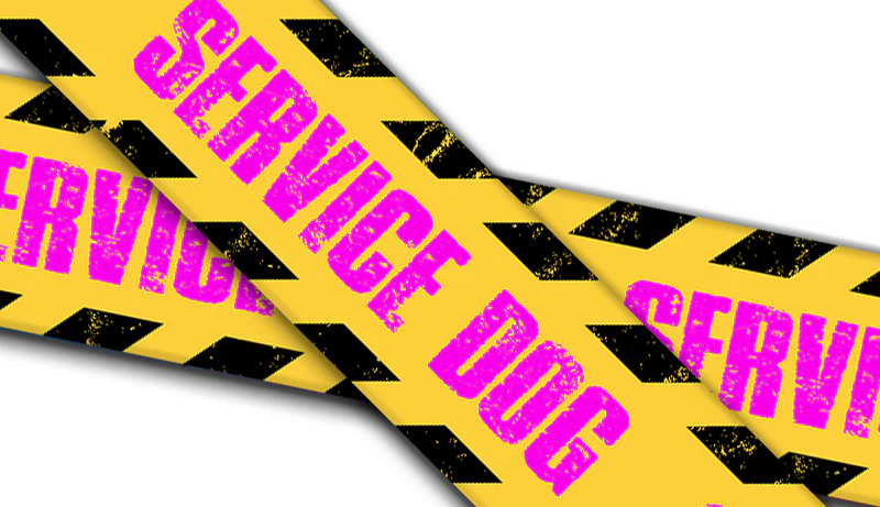 Biothane® mit UV Druck (US Import) Service-Dog-Pink