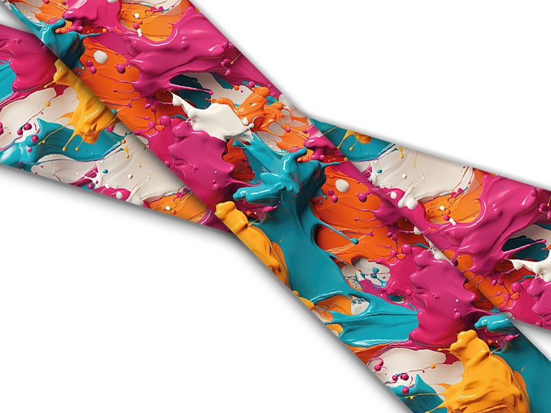 Biothane® with UV print (US import) Splattered-Paint