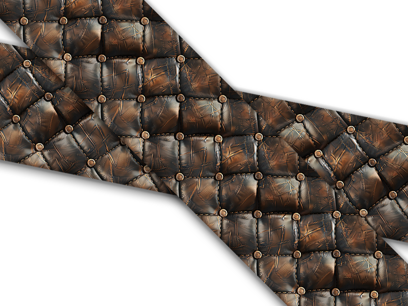 Biothane® with UV print (US import) carved leather crimson