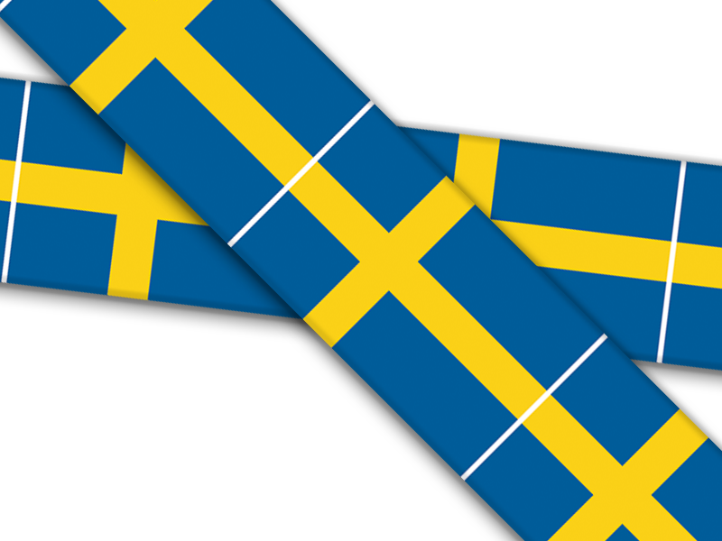 Biothane® mit UV Druck (US Import) Sweden-Flag