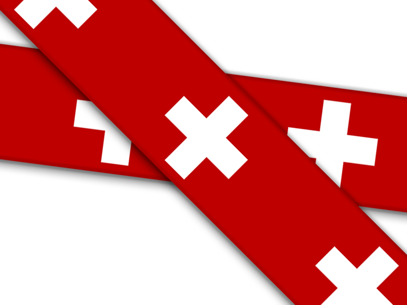 Biothane® mit UV Druck (US Import) Swiss-Flag