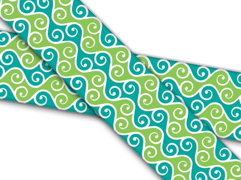 Biothane® mit UV Druck (US Import) Tidal Twist White