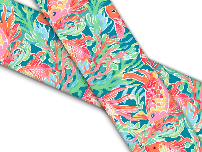 Biothane® with UV print (US import) Tropical-Fish