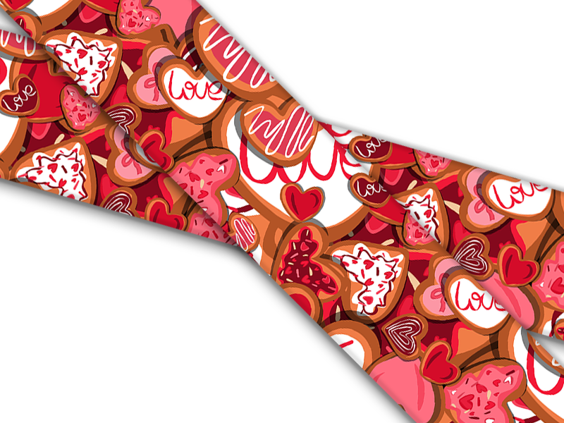 Biothane® with UV print (US import) Valentine-Cookies