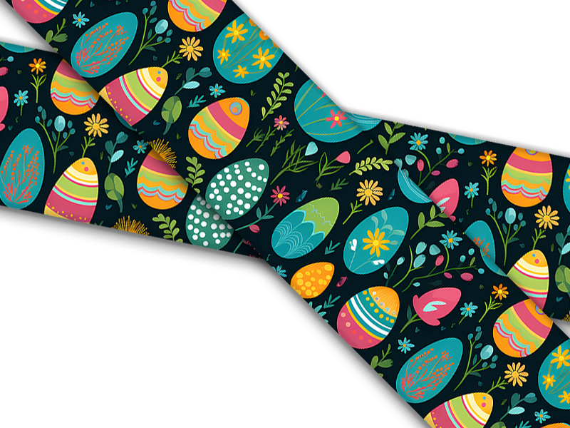 Biothane® mit UV Druck (US Import) Vibrant-Easter-Eggs