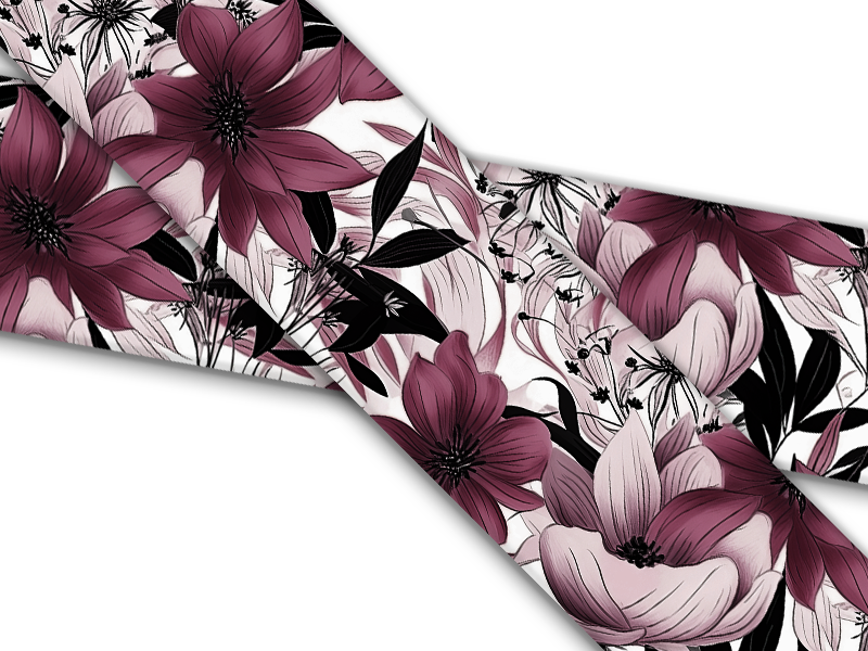 Biothane® with UV print (US import) Vintage-Botanical-Merlot