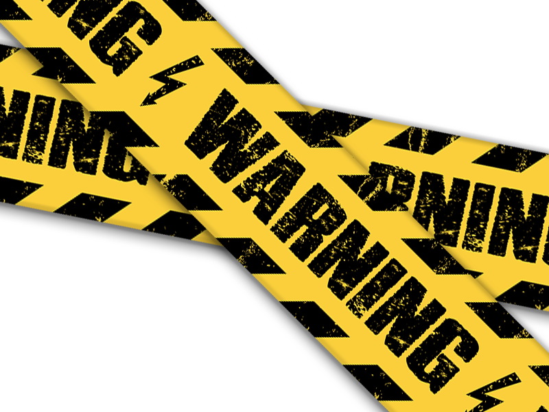 Biothane® mit UV Druck (US Import) Warning