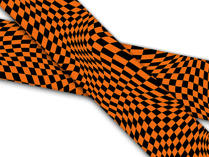 Biothane® mit UV Druck (US Import) Warped-Halloween-Checkerboard