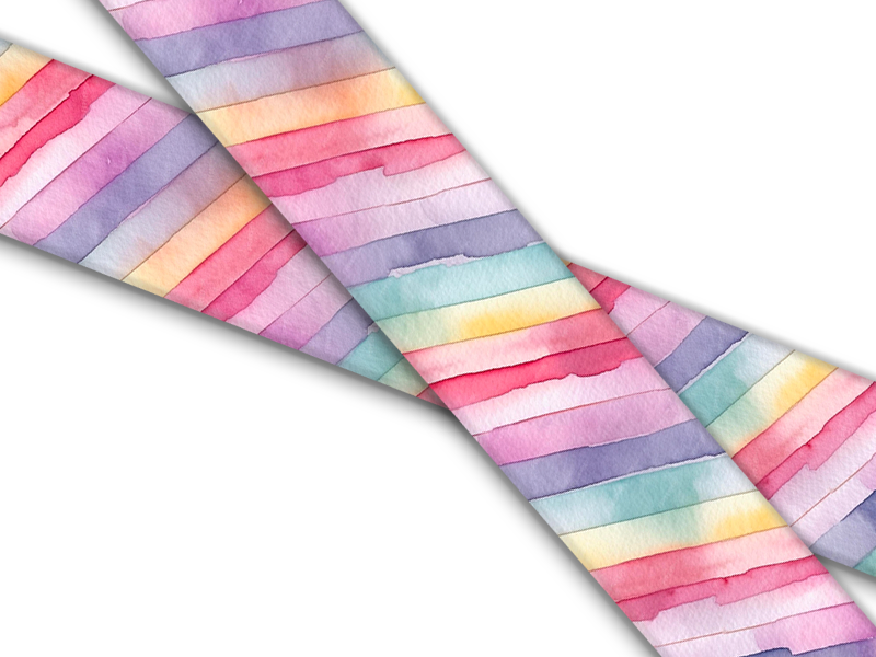 Biothane® mit UV Druck (US Import) Watercolor-Stripes
