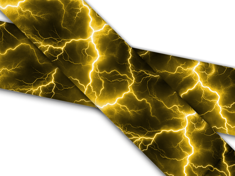 Biothane® mit UV Druck (US Import) Yellow-Lightning