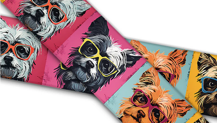 Biothane® mit UV Druck (US Import) Yorkie Warhol