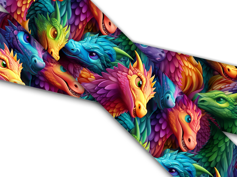 Biothane® con impresión UV (importación de EE. UU.) Dragones 3D